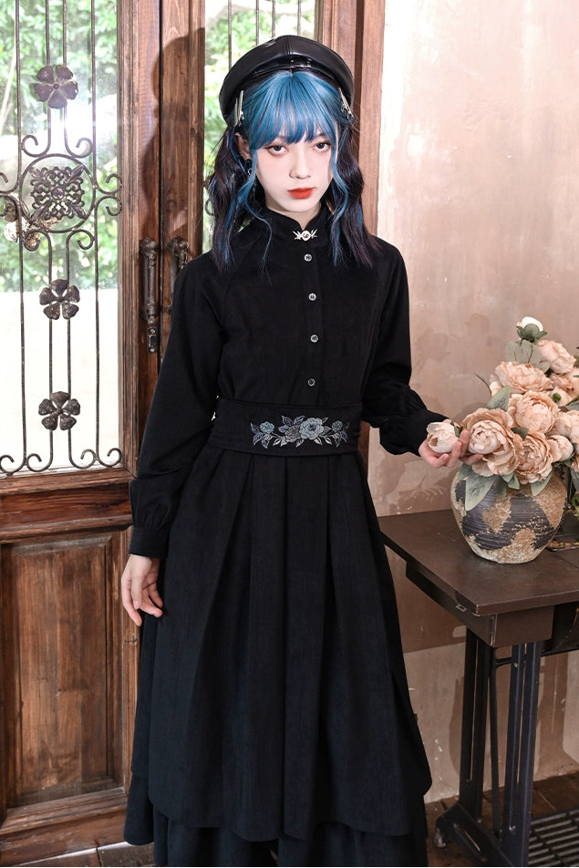 China shirt long dress