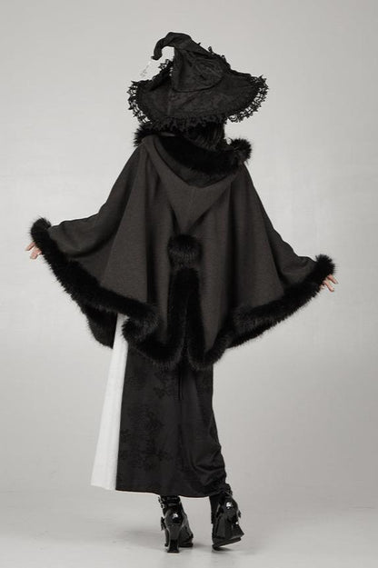 Gothic Dark Furfudy Cape Court