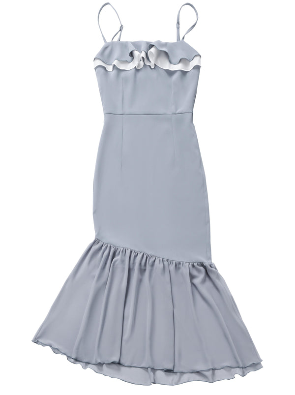 シアーカーデキャミスカート&シアージャケットラッフルキャミワンピチャイナセットアップ