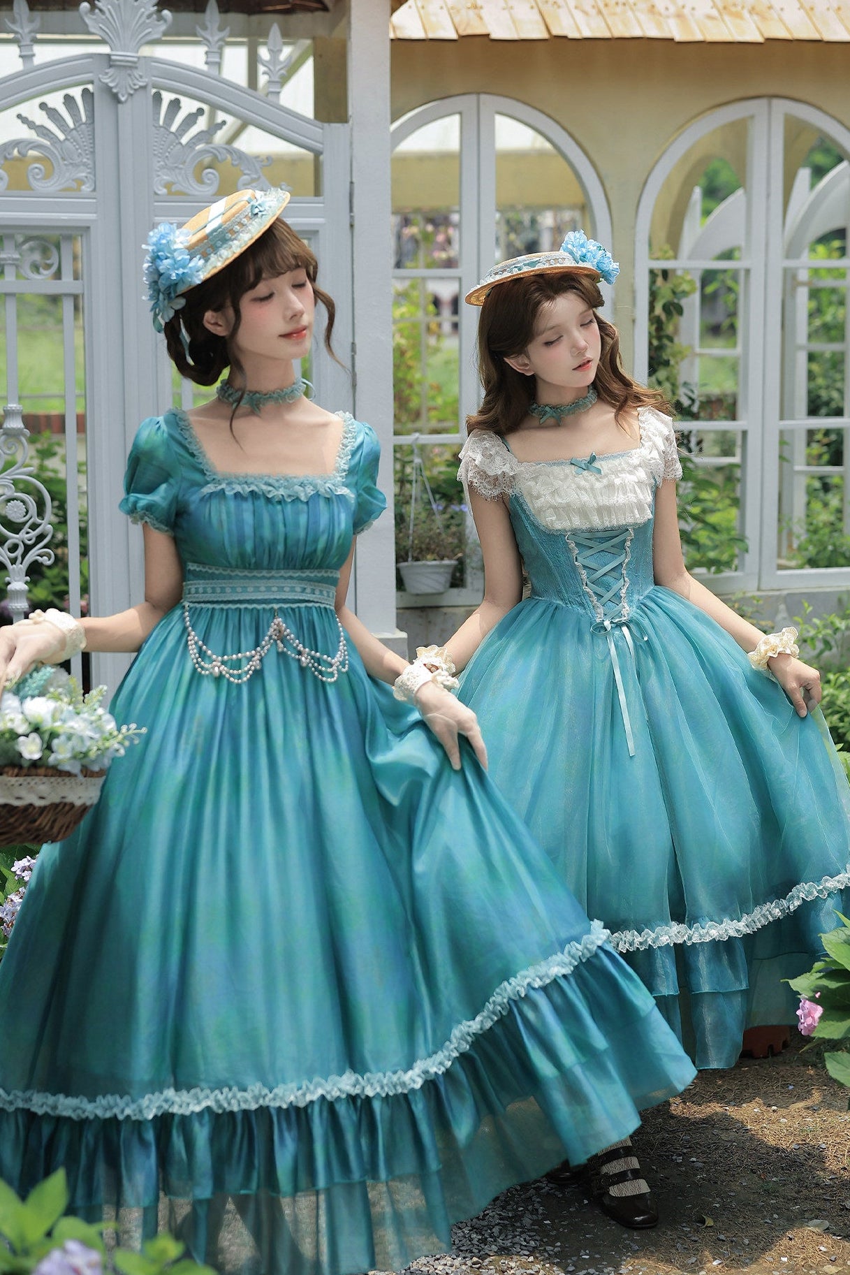 Water Lily Floral Long Dress