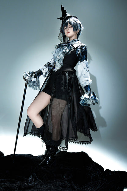 【12月10日予約締切】Bloodstainedプリントポイントテッドカラーシャツ