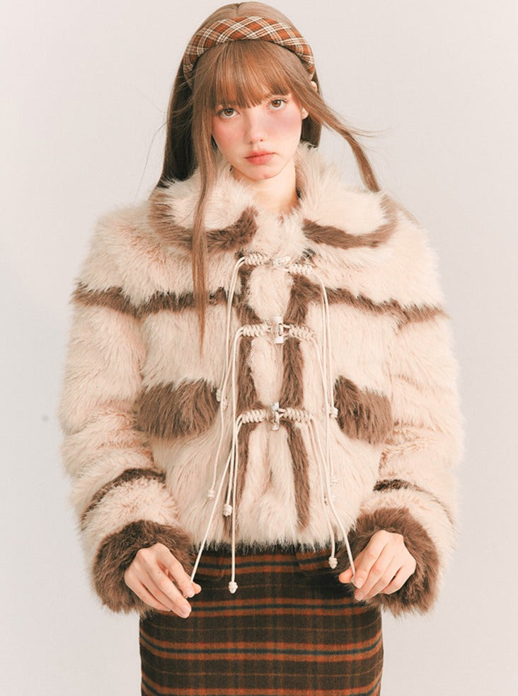 Milk Coffee Fur Short Coat