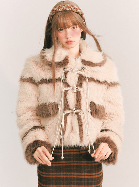 Milk Coffee Fur Short Coat