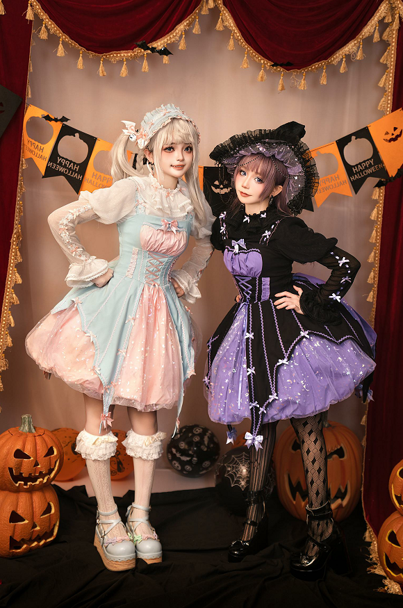 [Reservation deadline on September 28] Halloween Pumpkin Dark Sweet Dress Set