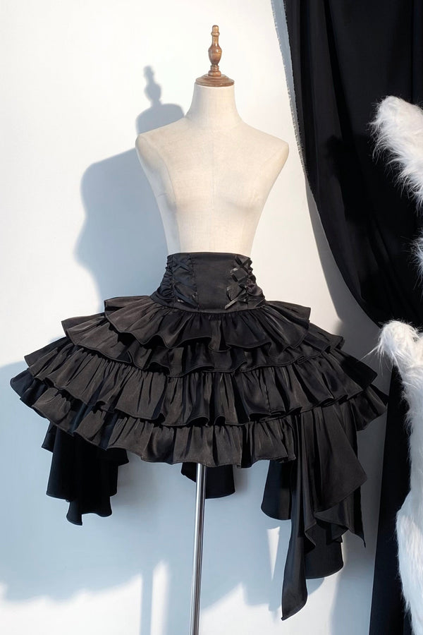 【2月21日予約締切】フォギーナイトローズゴシックロリータラッフルシャツ＋イレギュラースカート