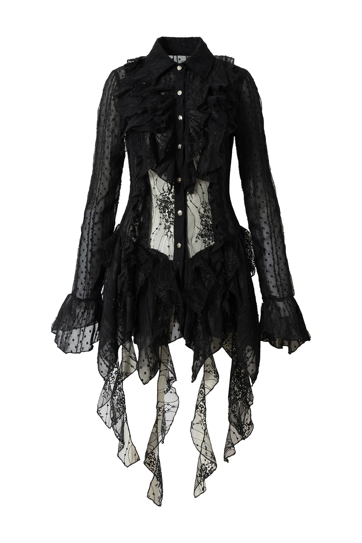 Romantisches Punk-Spitzenkleid