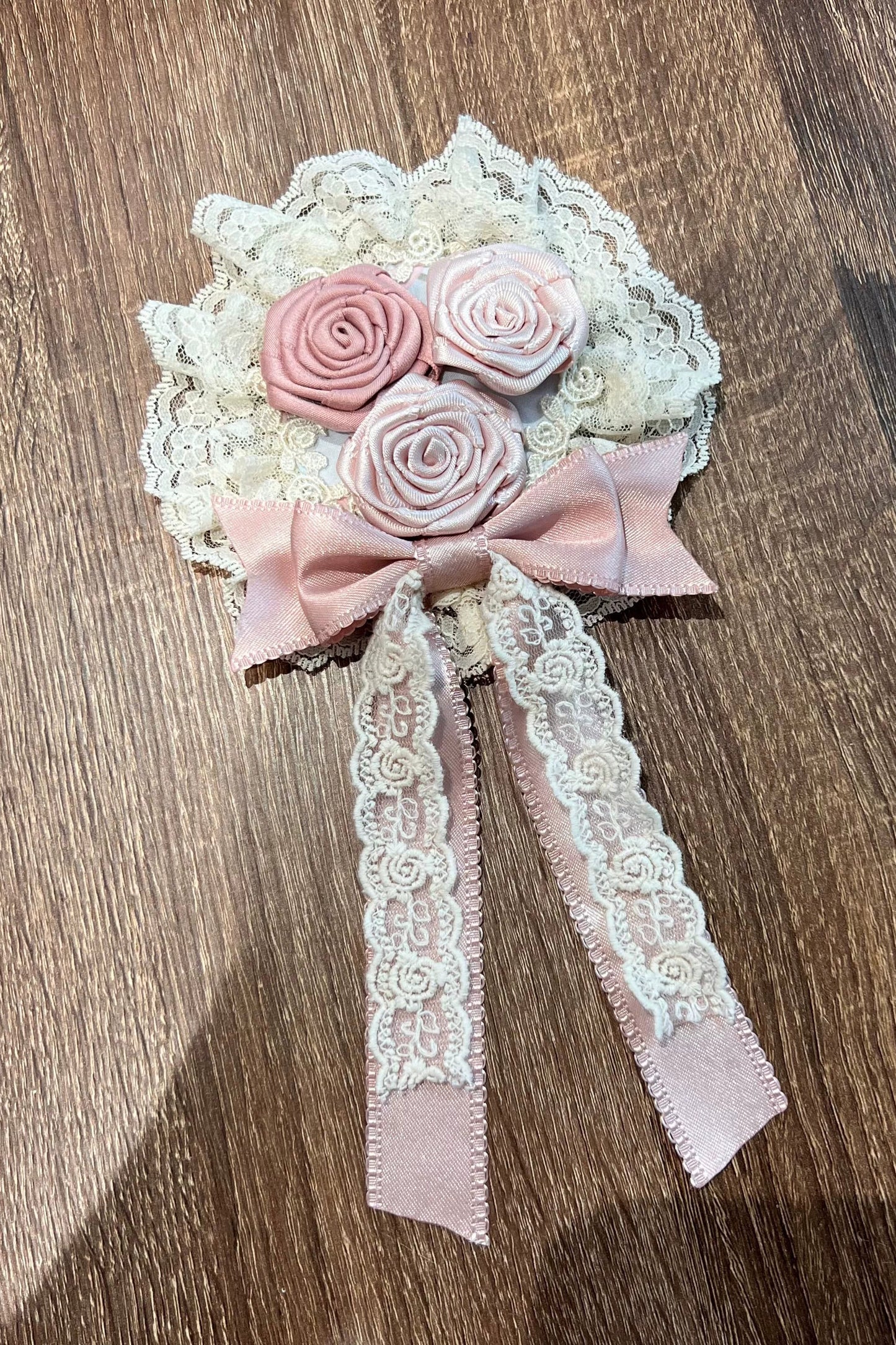 [Reservierungsschluss 97] Pink And Blue Accessoires der Sweet-Lolita-Serie mit romantischem Rosenprint (Haarband, Blumen-Schleifen-Brosche, Schärpe mit Blumen-Schleifen-Brosche, abnehmbare Ärmel mit Spitze)