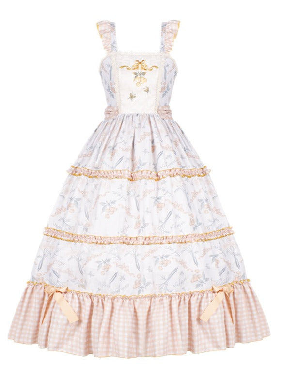 Summer Lolita Suspenders Cart + Frilledor Shirt