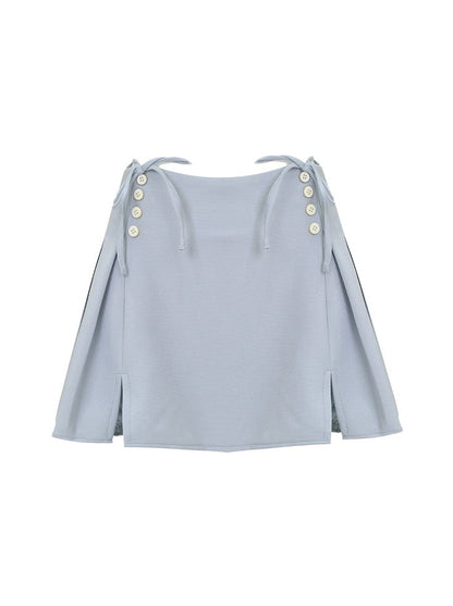 Lace summer cardigan + ruffle heart top + A-line skirt