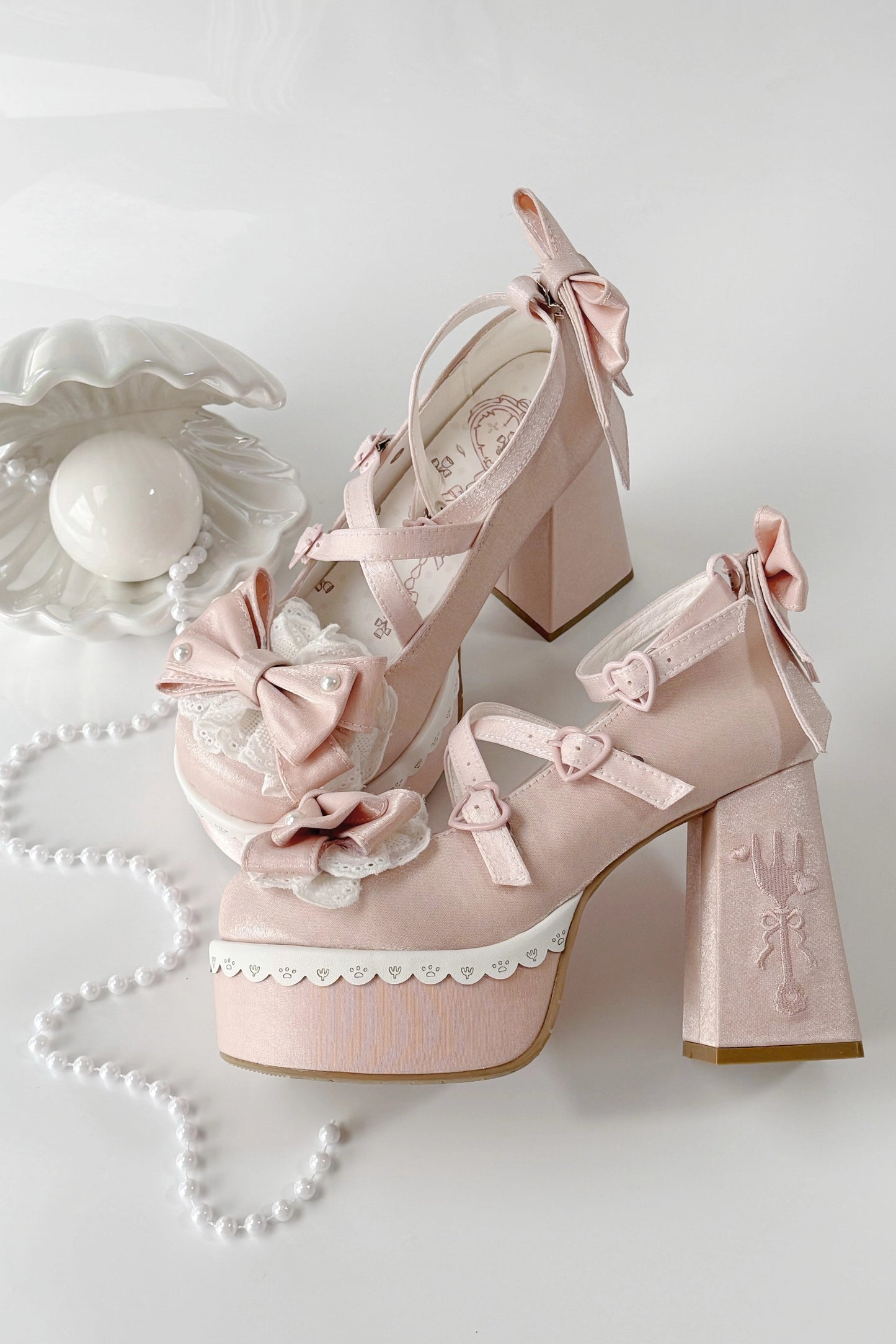 スイートフリルリボンロリータシューズ