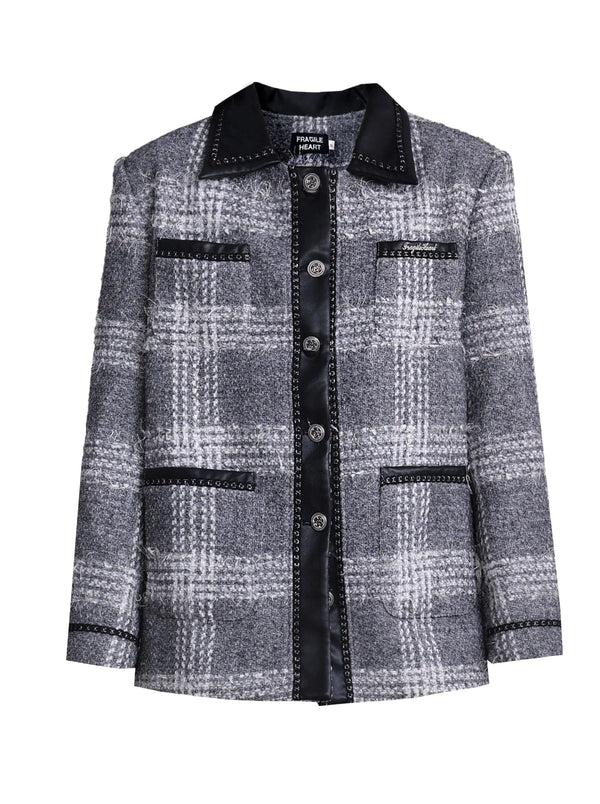 ヘビーウェルフェアスタイルウールチェックジャケット