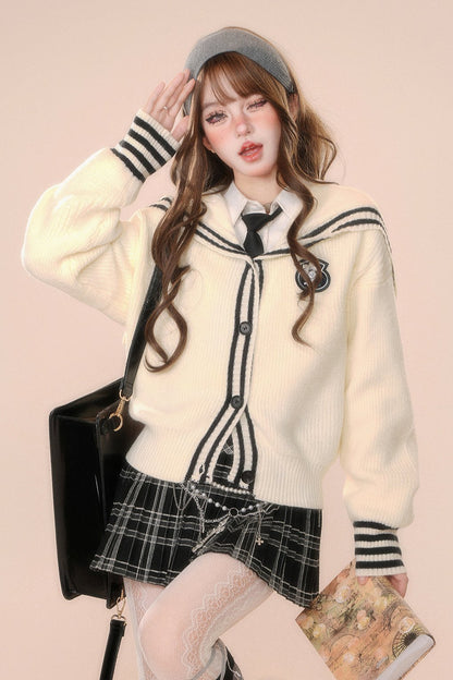 Loose Neve Color Knit Cardigan