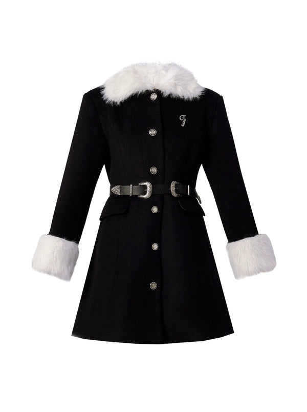 フェアリーファーウールウエストマークコート