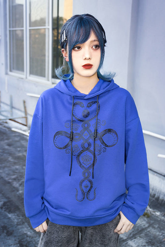 Mode Dark Snake Ear Hoodie