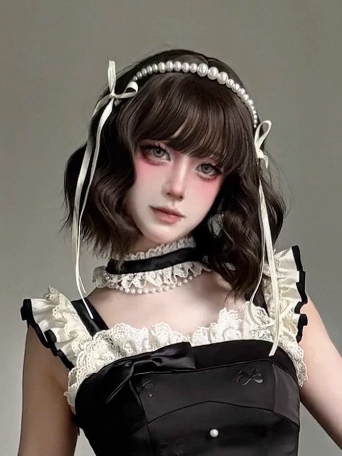 【1月29日予約締切】エレガントルージュロリータフリルリボンサスドレス＋チョーカー