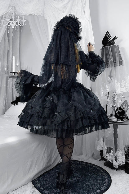 【12月8日予約締切】Black Mist Banquet ゴシックエンブロイダリーゴージャスビスチェドレス＋セットアップ