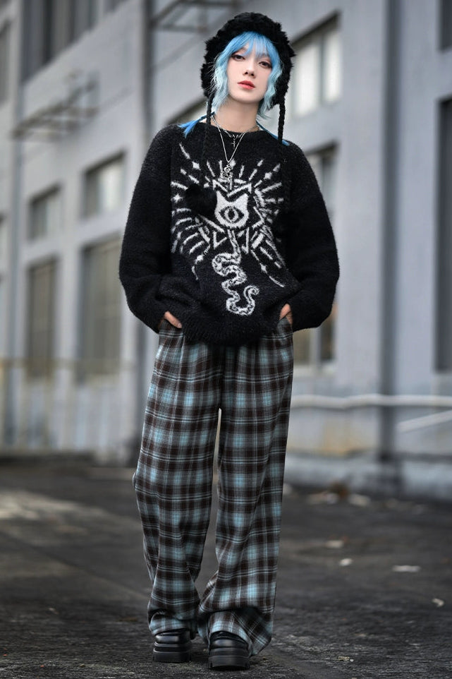 チェックヴィンテージデザインパンツ