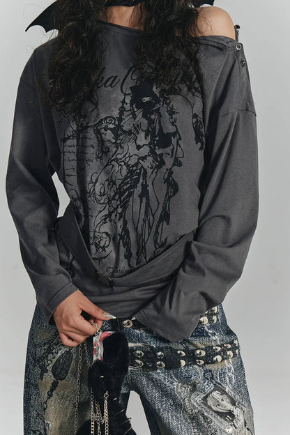 オフショルダースブカルチャートップス