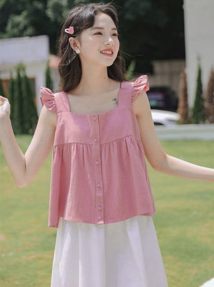 Loose Slim Casual Suspender Flying Sleeveless