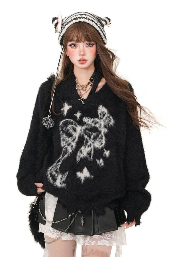 レイジーミンクフリースハルターネックトップ