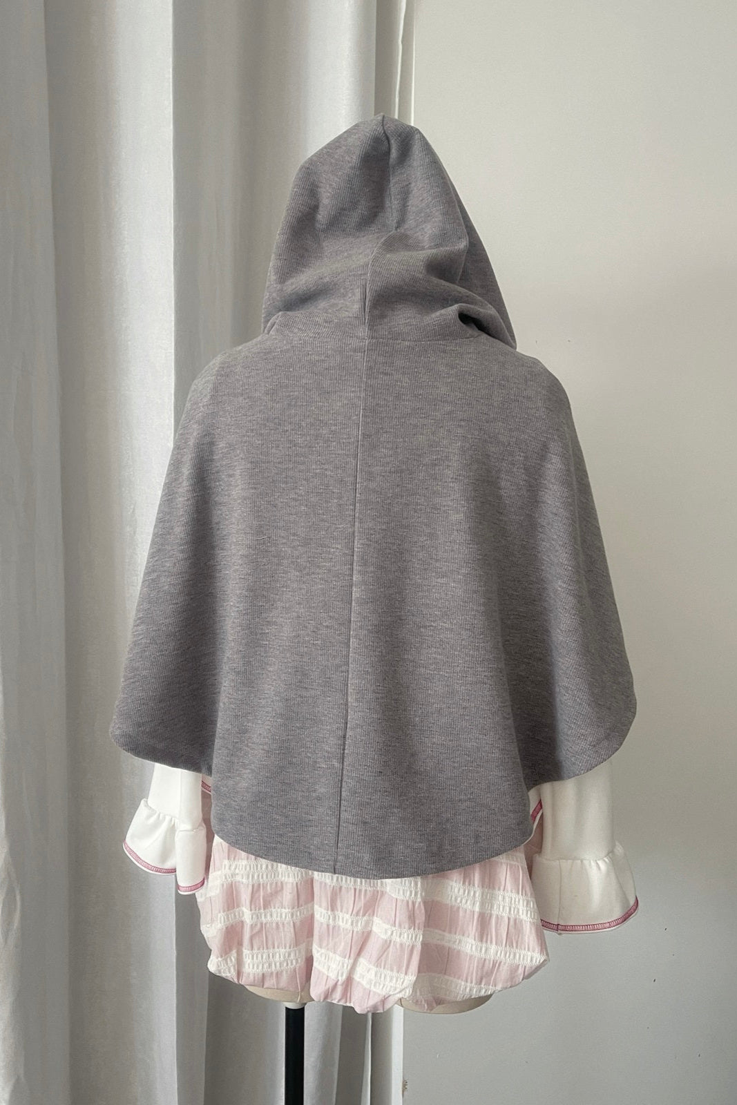 Pink Cat Ear Poncho Coat