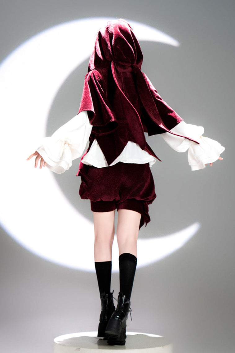 [May 27 reservation deadline] Hunting Rabbit Retro Red Bunny Ear Jacket + Vest + Shorts