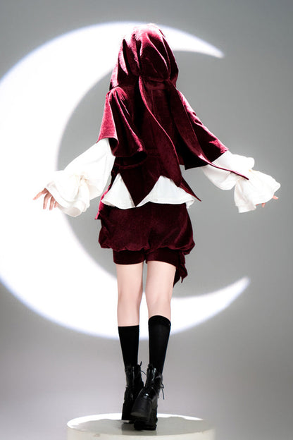 [May 27 reservation deadline] Hunting Rabbit Retro Red Bunny Ear Jacket + Vest + Shorts