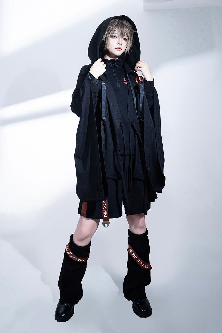 Wasteland Cool Hooded Cardigan + Jumper Skirt + Inner Top [Pre-order]