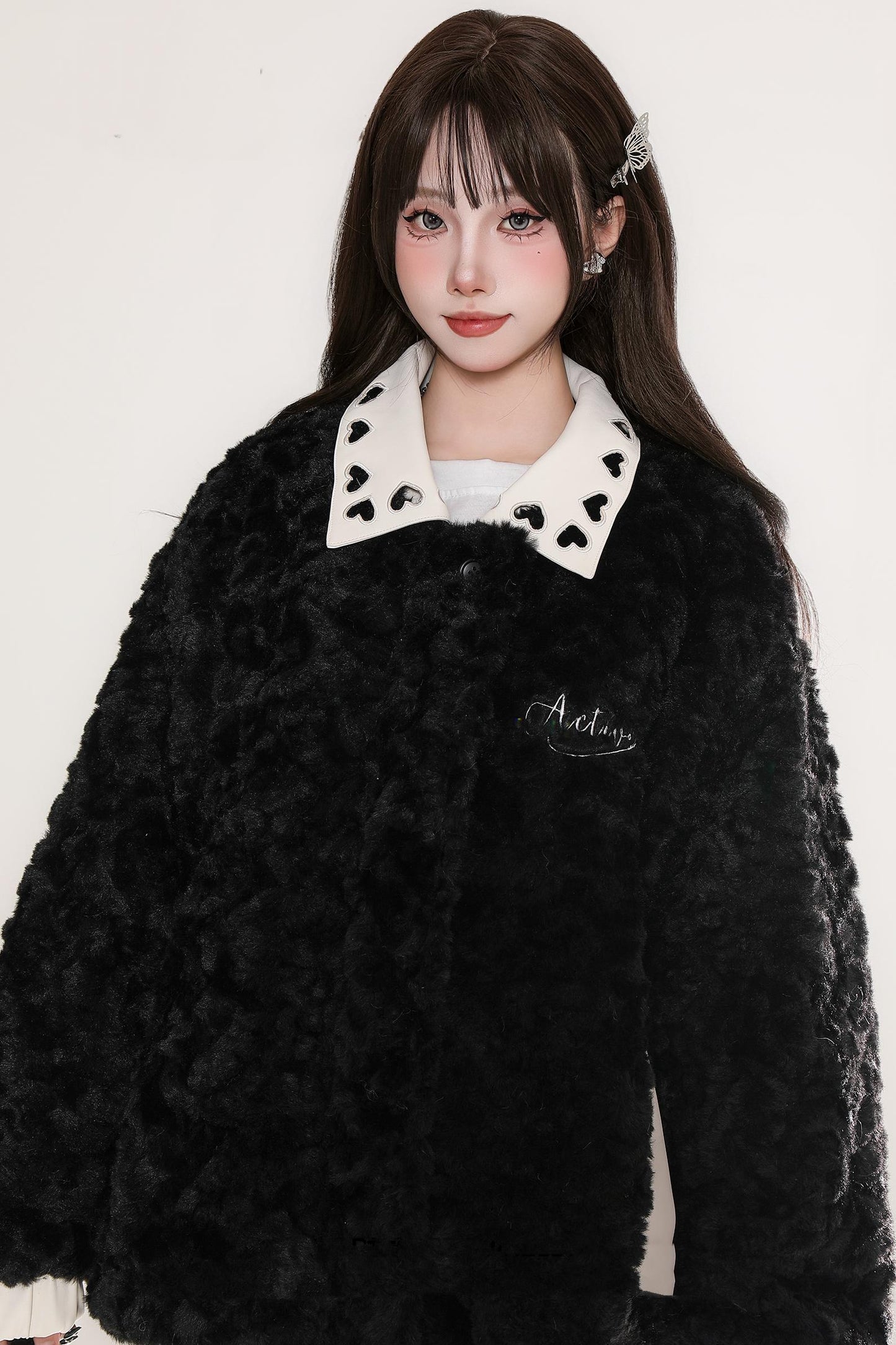 Padded plush wool warm jacket