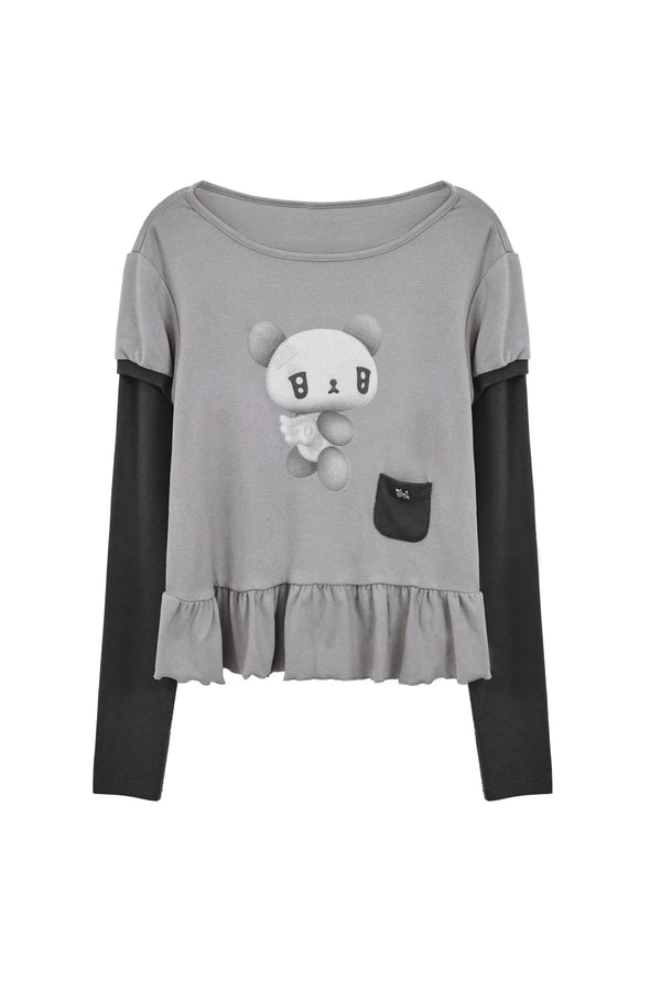 Angel Bear Top + Flare Skirt