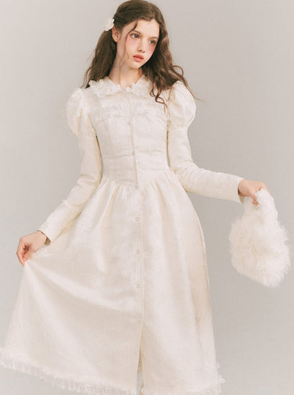 Puff Sleeve Lacre Lace Dress