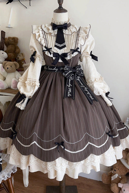 [Reservation Product] Doll Feeling Sweet Bow Ruffle Lolita Dress