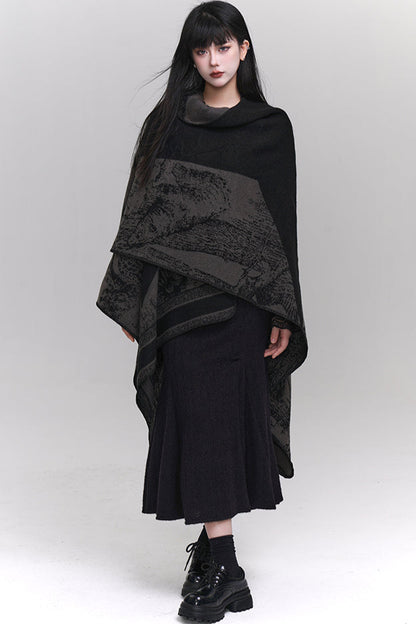 Dark mode large shawl