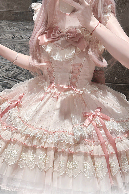 Vestido Lolita con lazo dulce de la casa de caramelos