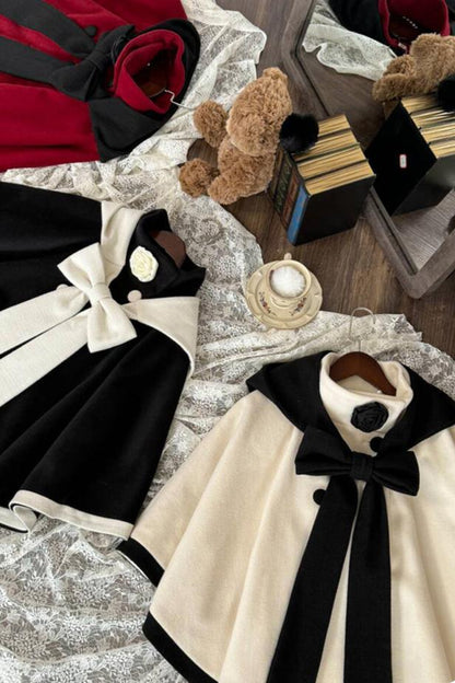 [Reservation deadline on October 18] Rose Elegant Footie Ribbon Cape Coat