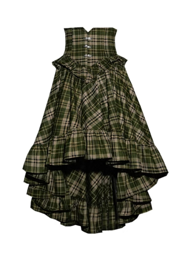 レトロビクトリアチェックフレアアシメスカート