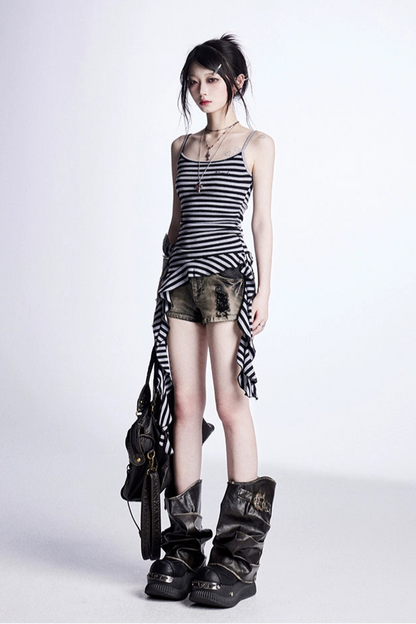 レトロタッセルスボーダーキャミソール