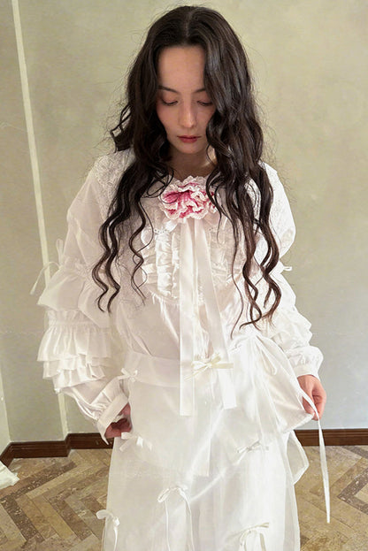 Camisa de patchwork con cuadrícula rosa muñeca