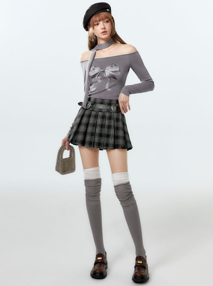 Cool College Check Pleated Skirt