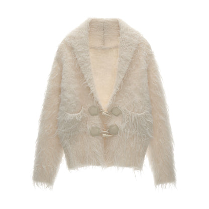 ホワイトループヤーンカーディガン