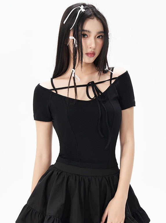 Sling Slim V neck hot girl tops