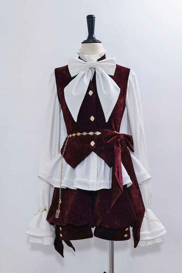 [May 27 reservation deadline] Hunting Rabbit Retro Red Bunny Ear Jacket + Vest + Shorts