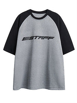 American Retro Color Control Grand Sleeve Over -size T -shirt