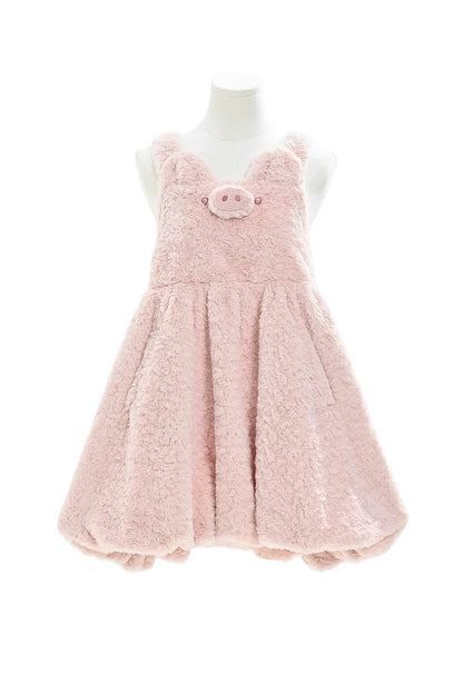 ピッグデザインサスペンダードレス