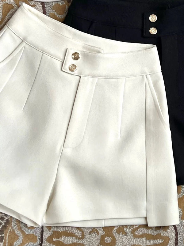 Irregular high waist design shorts