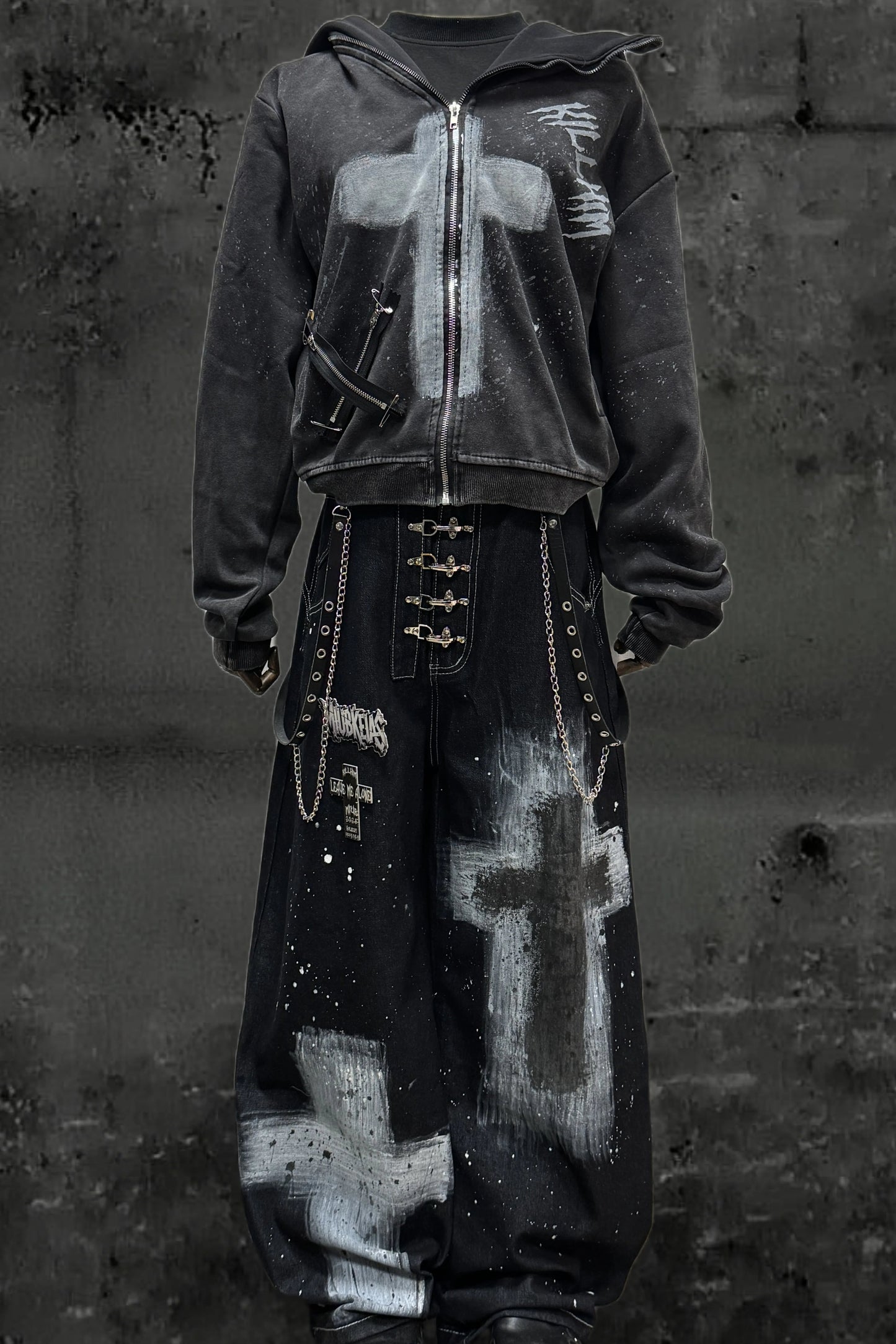 クロスウォッシュドフードジャケット