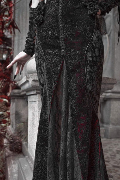 Blood Peak Gothic Dark Love Velvet Dress