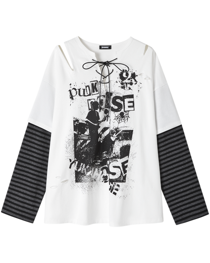 レトロダークボーダールーズトップス