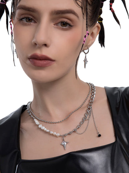 Pearl light niche chain necklace