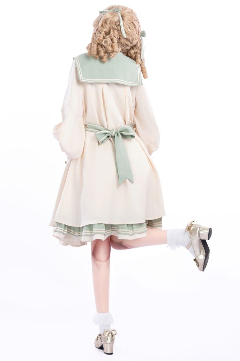 [October 18 reservation deadline] Sailor color A line layered dress